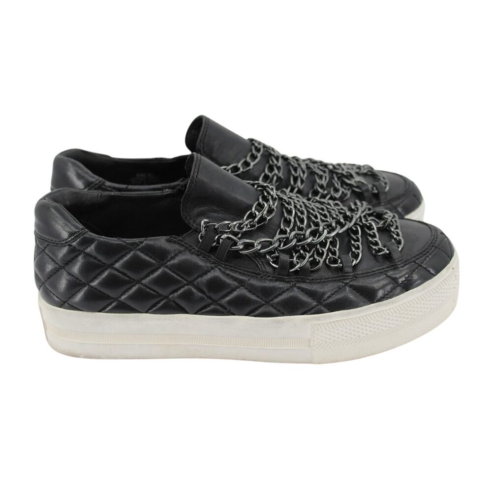 Ash Jewel Bis Chain Goth Punk quilted leather platform sneakers EU 40 US 9.5-10